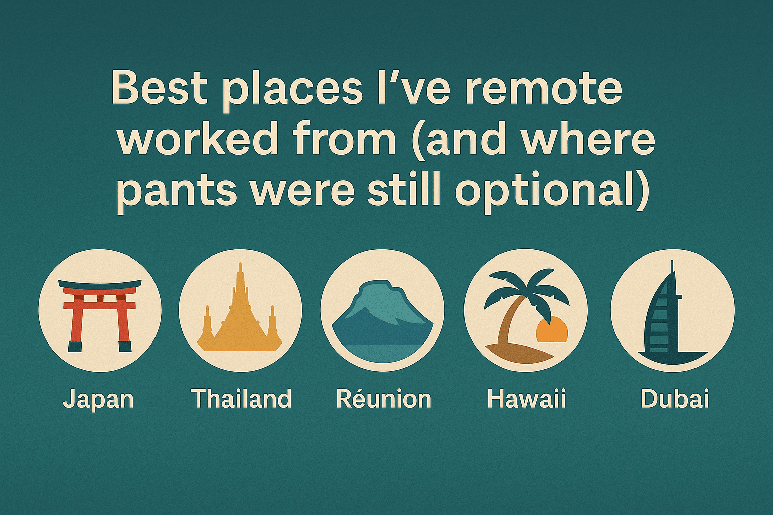 Best places I’ve remote worked from (and where pants were still optional)
